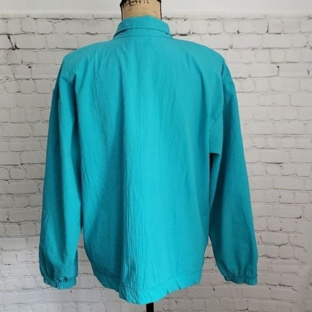 Vintage 80s 90s Teal Teddi Windbreaker - Picture 3 of 10